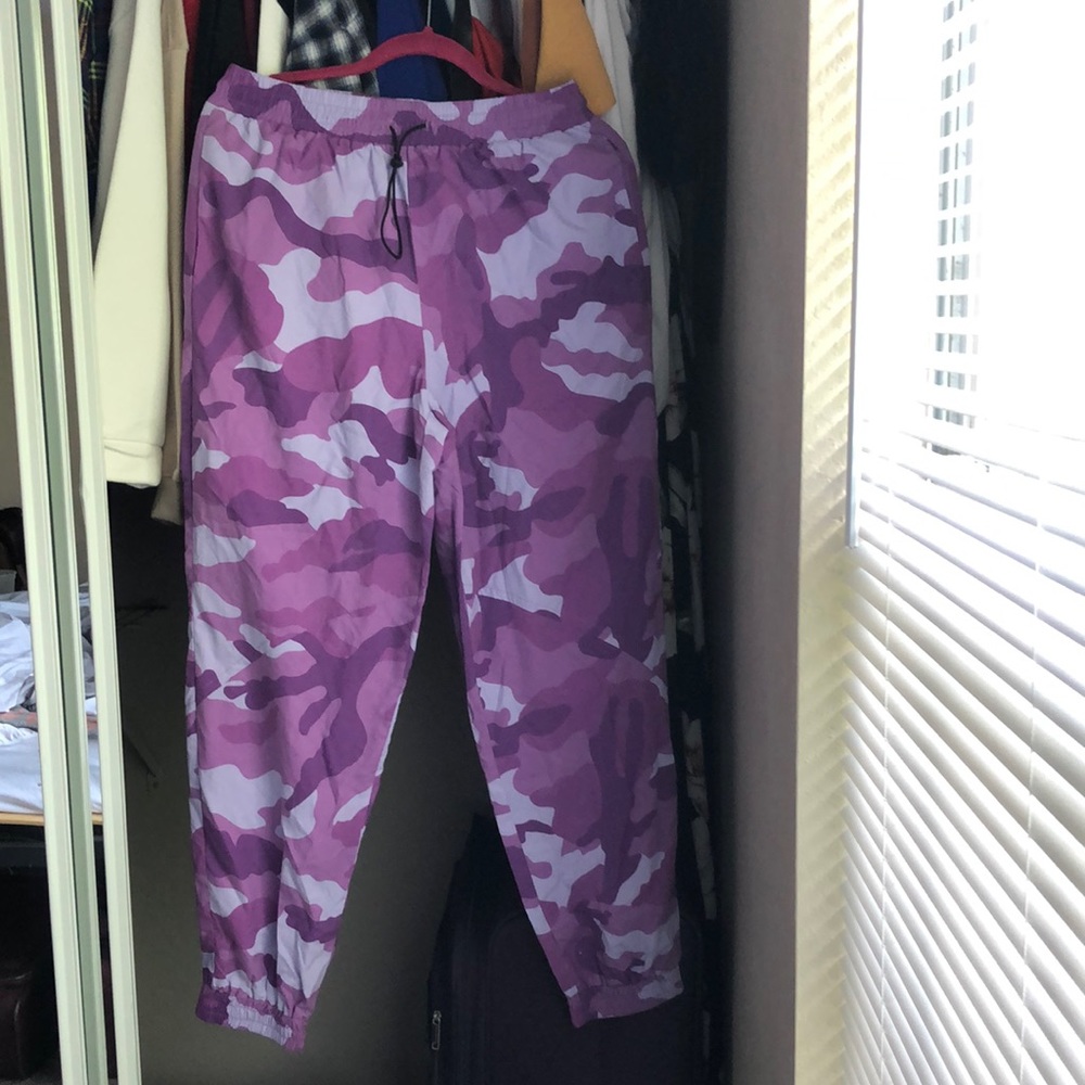 Forever 21 Purple and White Camo Pants